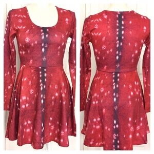 IRON FIST Deerly skulls hot pink fit & flare dress NWT size XS